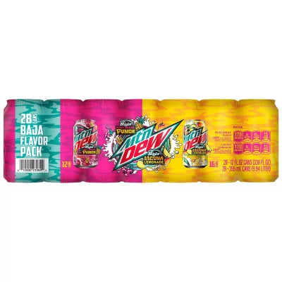 Mountain Dew Baja Blast Tropics Variety Pack (355ml) 28 pack