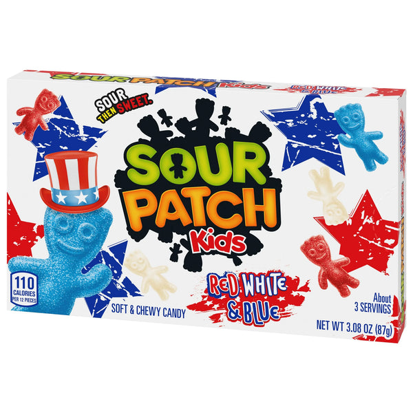 Sour Patch Kids Red White & Blue Theatre Box 87g - Pack of 12