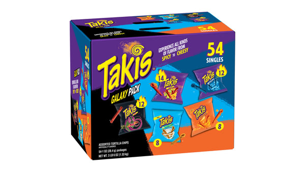 Takis Galaxy Pack Assorted Flavored Tortilla Chips (54 Singles) - New