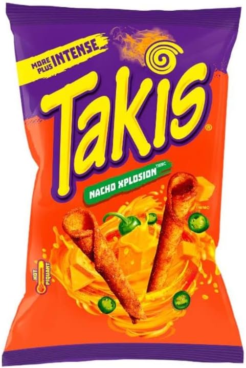 Takis - Nacho Explosion Rolled Tortilla Corn Chips (90g) - 18packs