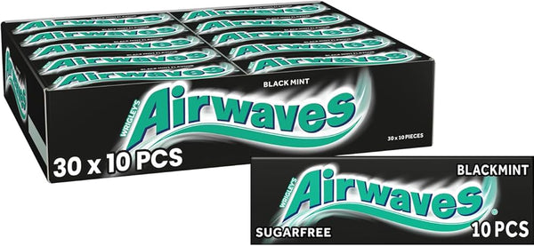 Airwaves Black Mint Sugar Free Gum - Box of 30