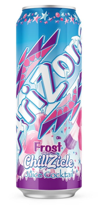 Arizona Frost ChillZicle, Arizona limited edition drink, best cooling drinks, Arizona 22 fl oz can, Frost ChillZicle Arizona beverage, refreshing non-carbonated drinks, icy flavored drinks, rare Arizona flavors, thirst-quenching fruit drinks, USA-exclusive Arizona drinks.