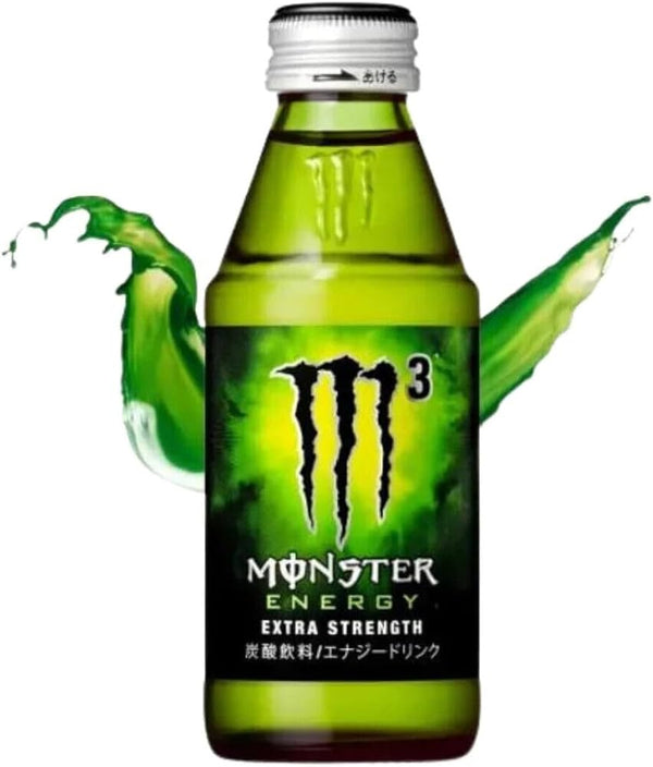 Monster Energy M3 Japan, extra-strength energy drink, Japanese Monster Energy, 150ml energy shot, concentrated energy drink, Monster M3, portable energy drink, Monster Energy Japan, high-caffeine energy drink, compact energy boost.