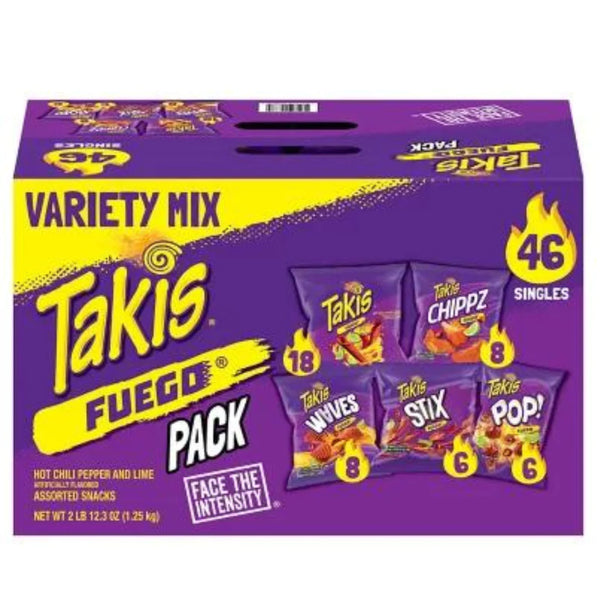 Takis Fuego Pack Variety Mix (46 singles) - New