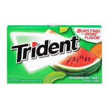 Trident Watermelon Twist gum, sugar-free gum, watermelon flavored gum, long-lasting gum, fruity gum, 14-piece Trident gum, Trident sugar-free, gum for fresh breath, watermelon twist gum, refreshing gum.