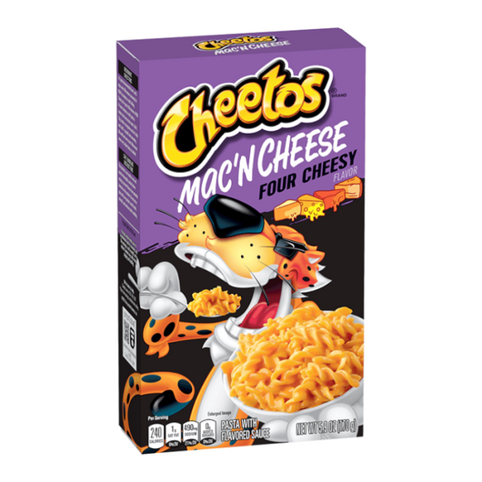 Cheetos Four Cheesy Mac 'n Cheese, cheesy mac and cheese, Cheetos-inspired pasta, four cheese mac, bold flavored mac 'n cheese, quick mac and cheese meal, Cheetos comfort food, cheesy pasta dish, boxed mac and cheese, family-friendly dinner ideas.