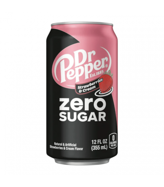 Dr Pepper Strawberries & Cream Zero Sugar 12oz (355ml)