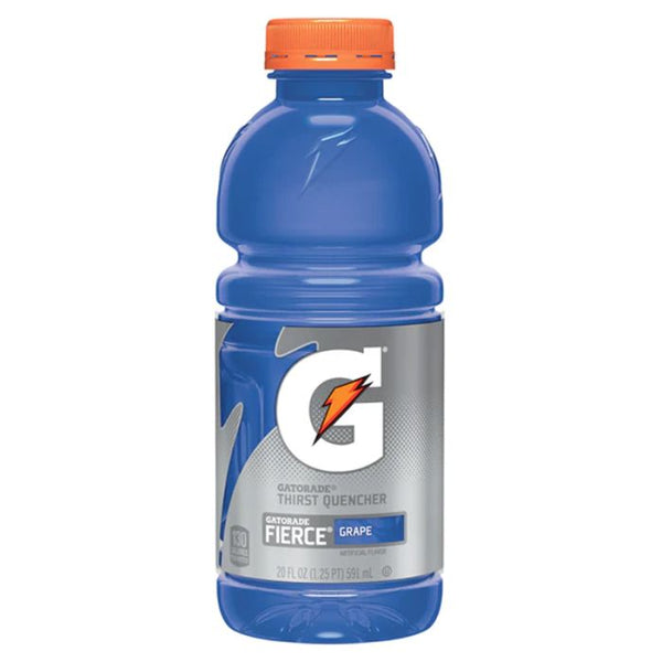 Gatorade Fierce Grape, Gatorade 24 pack, bold flavored hydration, grape sports drink, electrolyte drink for athletes, 20 fl. oz hydration, grape flavored electrolyte drink, sports rehydration, Gatorade for workouts, grape rehydration beverage.