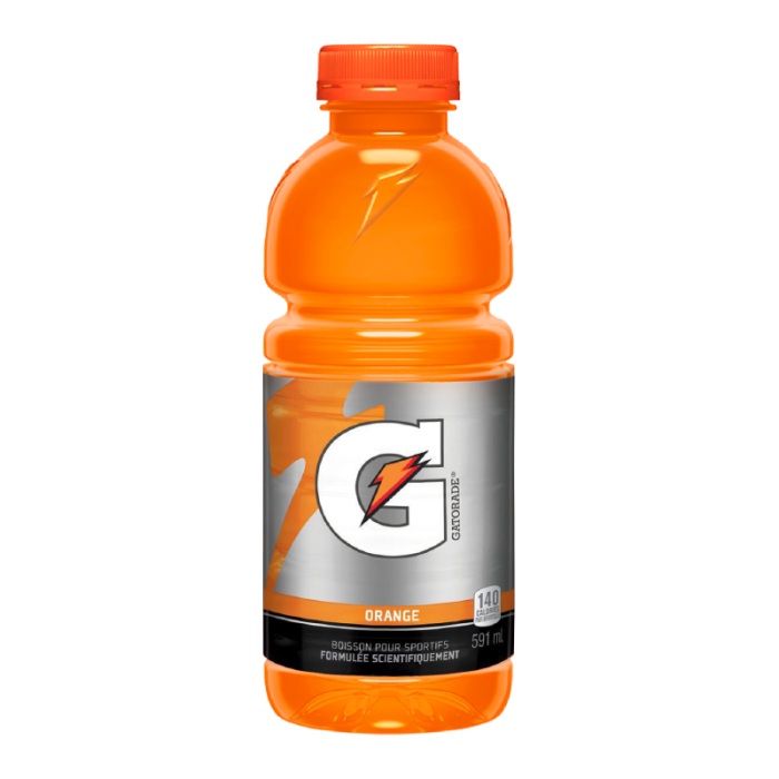 Gatorade Orange, Gatorade 24 pack, citrus hydration drink, sports electrolyte drink, workout hydration, Gatorade for athletes, 20 fl. oz sports drink, rehydration drink, Gatorade orange flavor, hydration for workouts.