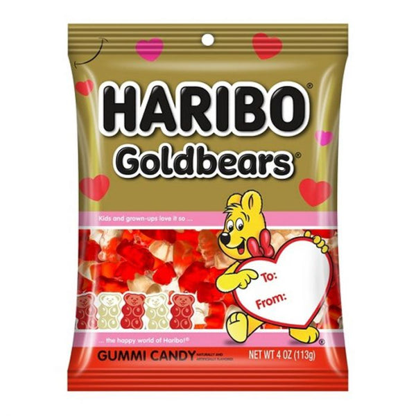 Haribo Gold Bears Valentine 4oz (113g) Peg Bag