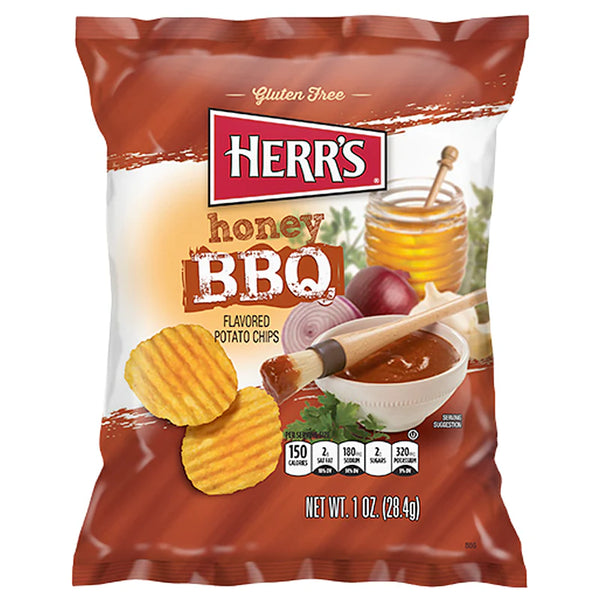 Herr's Honey BBQ Potato Chips USA - 1oz (28g)