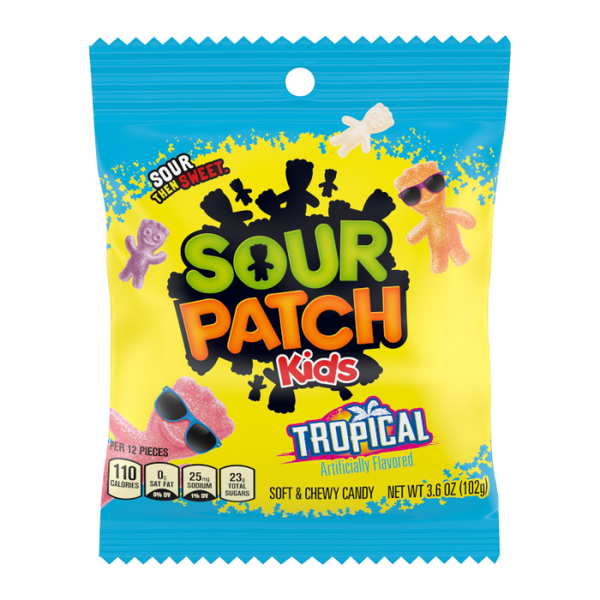 Sour Patch Kids Tropical Peg Bag 3.6oz (102g)