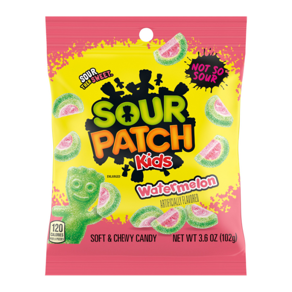 Sour Patch Kids Watermelon Peg Bag - 3.6oz (102g)